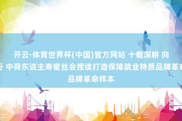 开云·体育世界杯(中国)官方网站 十载深耕 向新而行 中荷东谈主寿蜜丝会捏续打造保障就业特质品牌革命样本