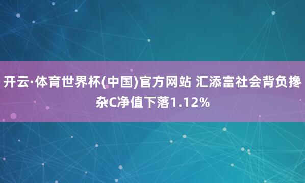 开云·体育世界杯(中国)官方网站 汇添富社会背负搀杂C净值下落1.12%