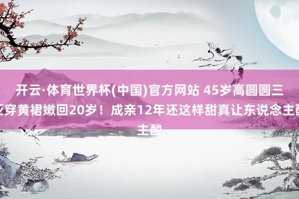 开云·体育世界杯(中国)官方网站 45岁高圆圆三亚穿黄裙嫩回20岁！成亲12年还这样甜真让东说念主酸